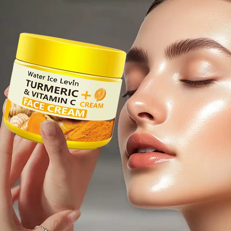 Turmeric Vitamin C Anti-Aging Cream Moisturizing Anti-Wrinkle Collagen Hyaluronic Acid Cream Skin Care Cosmetics 50G