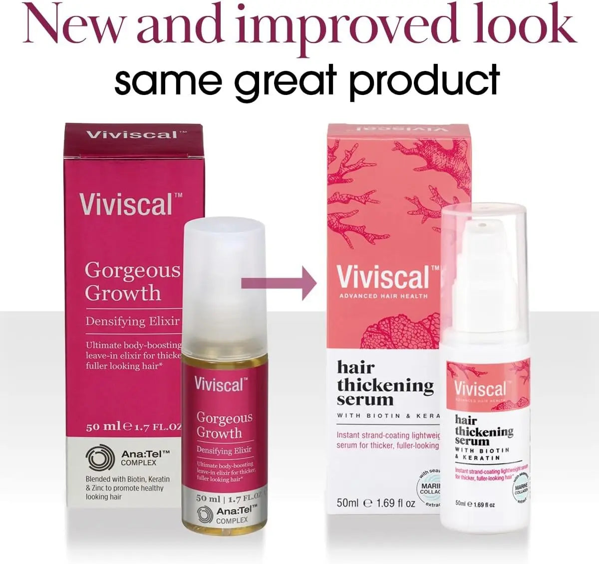 Hair Thickening Serum for Naturally Thicker & Fuller Looking Hair, Paraben Free Leave in Conditioner with Biotin, Keratin & Marine Collagen, for All Hair Types, 50 Ml