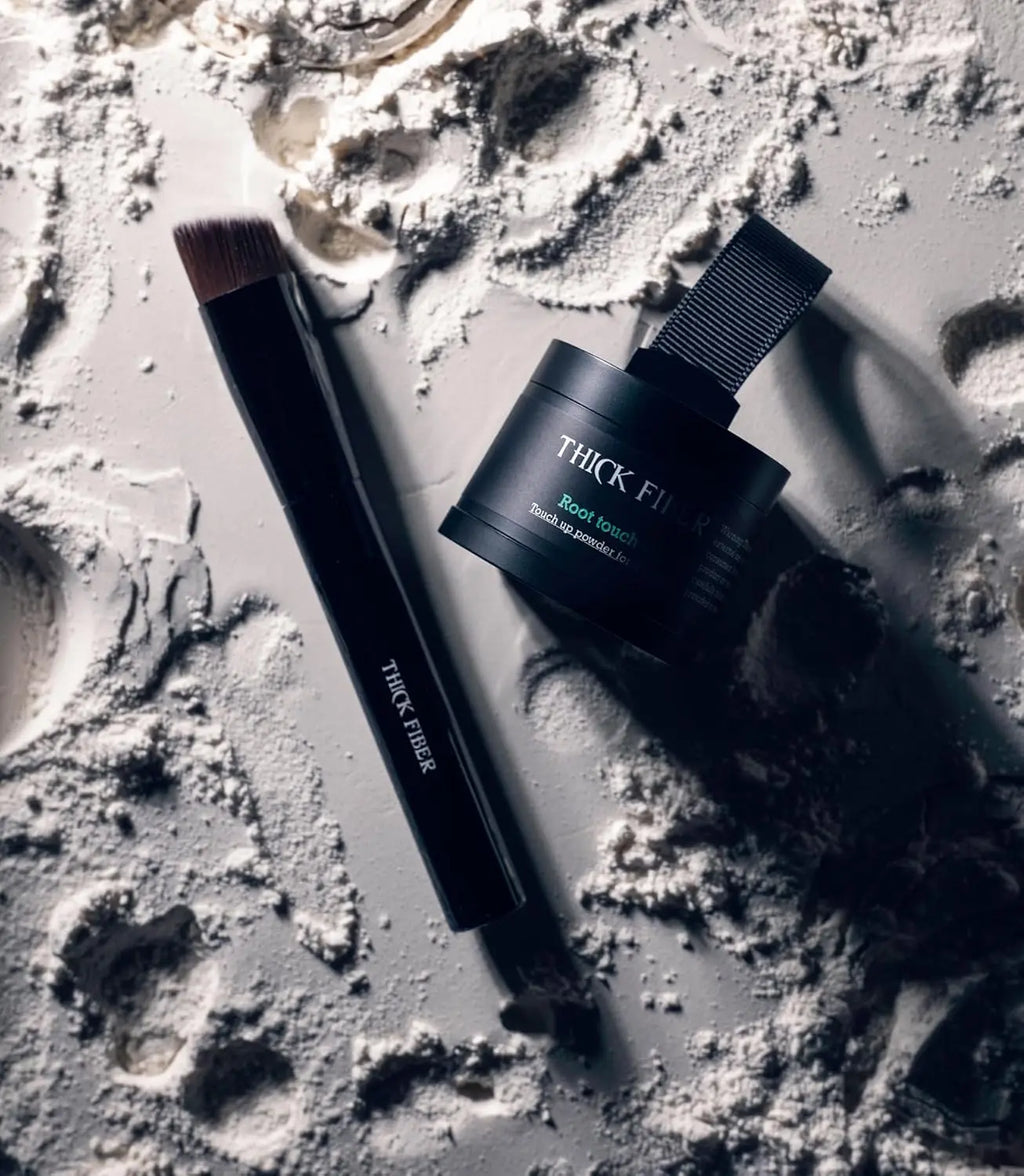 Root Touch up & Hairline Powder with Brush 4G – Covers Grey Roots & Thinning Hair – Sweat & Water Resistant – Hair Concealer for Bald Spots & Fill-In (Black) for Women & Men