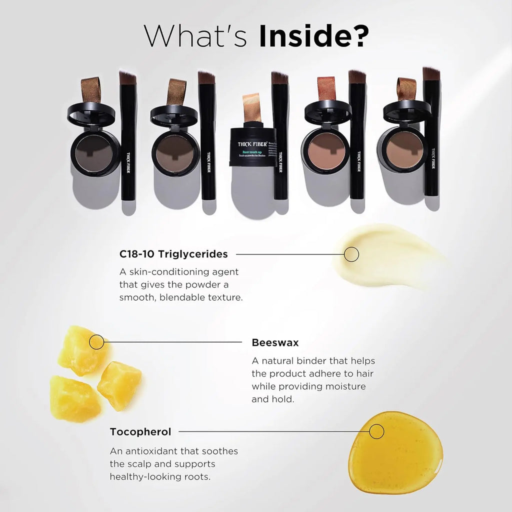 Root Touch up & Hairline Powder with Brush 4G – Covers Grey Roots & Thinning Hair – Sweat & Water Resistant – Hair Concealer for Bald Spots & Fill-In (Black) for Women & Men