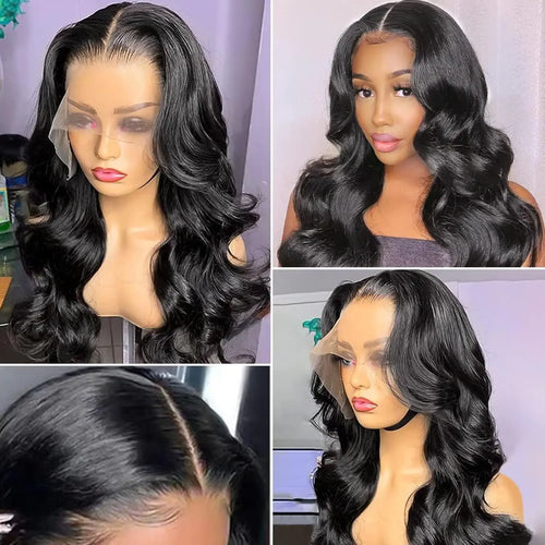 Body Wave Human Hair Wig Lace Front Wigs T Part Frontal Wigs for Black Women 150% Density Natural Body Wig for Women Brazilian Human Hair 10 Inch