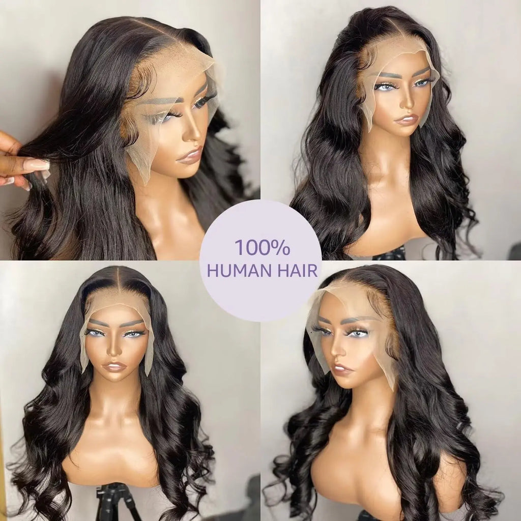 Body Wave Human Hair Wig Lace Front Wigs T Part Frontal Wigs for Black Women 150% Density Natural Body Wig for Women Brazilian Human Hair 10 Inch