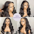 Body Wave Human Hair Wig Lace Front Wigs T Part Frontal Wigs for Black Women 150% Density Natural Body Wig for Women Brazilian Human Hair 10 Inch