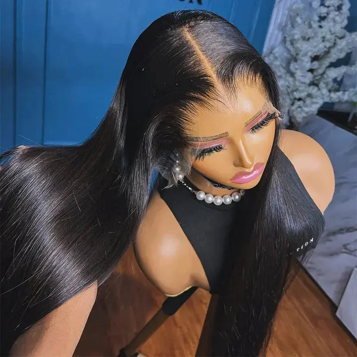 Raw Indian Hair HD Lace Front Wig,Virgin Cuticle Aligned 100% Glueless Lace Human Hair Wig,Full Lace Frontal Wigs for Women