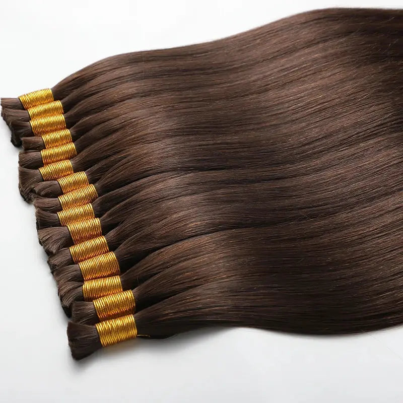 Factory Wholesale Double Drawn Bone Straight Russian Hair Cuticle Aligned Virgin Raw Remy 100% Bulk Human Hair for Braiding