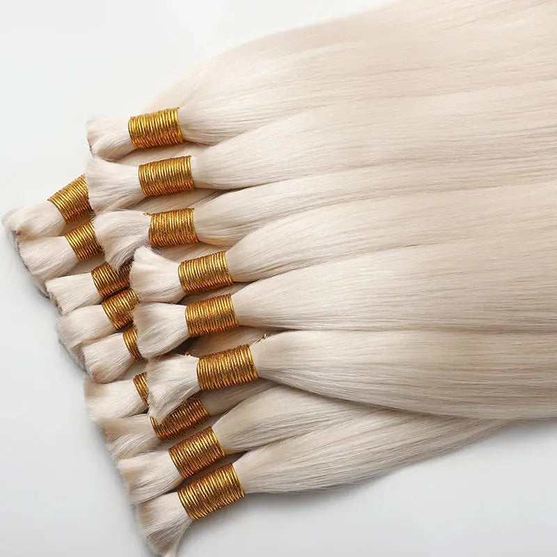 Factory Wholesale Double Drawn Bone Straight Russian Hair Cuticle Aligned Virgin Raw Remy 100% Bulk Human Hair for Braiding