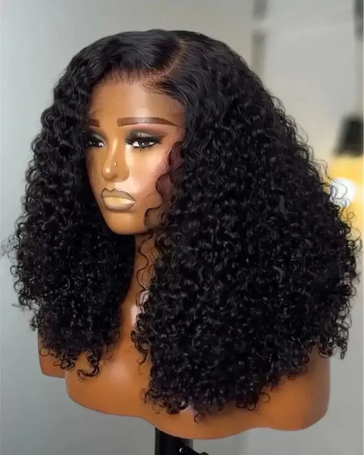 Wholesale 8-16 Inch Raw Brazilian Hair 5*5 Glueless HD Lace Wig Kinky Curly Double Drawn Bob Wig 100% Human Hair for Black Women