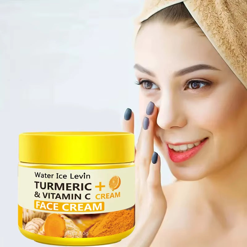 Turmeric Vitamin C Anti-Aging Cream Moisturizing Anti-Wrinkle Collagen Hyaluronic Acid Cream Skin Care Cosmetics 50G