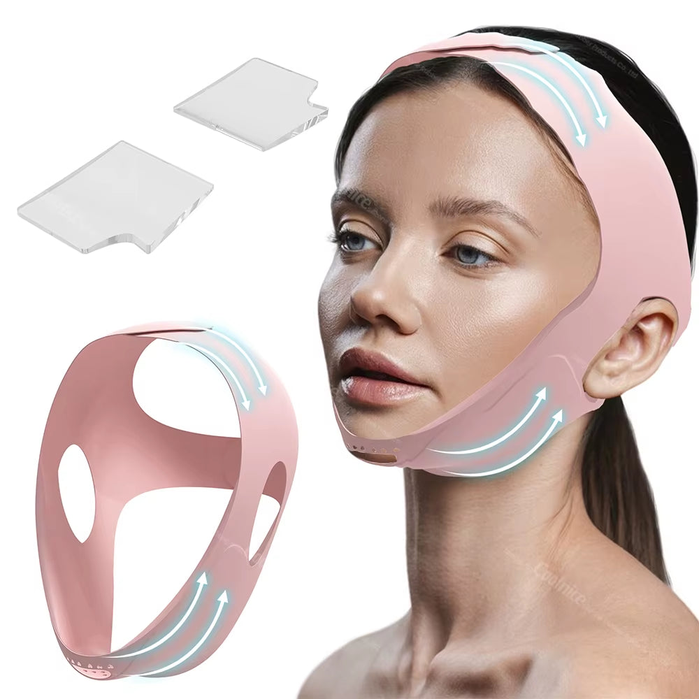 Reusable Hot and Cold Therapy Relief Pain Silicone Ice Gel Pack Face Mask Adjustable V-Shape Lifting Double Chin Strap