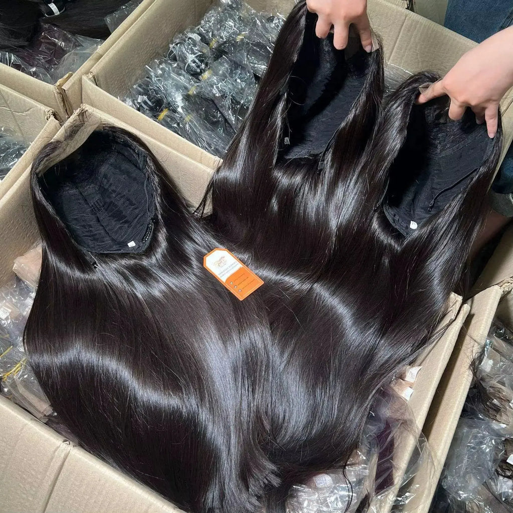Raw 13X6 Indian Hair Wigs Human Hair Glueless Full HD Lace Front Wigs Natural Bone Straight Remy Hair HD Lace Wig