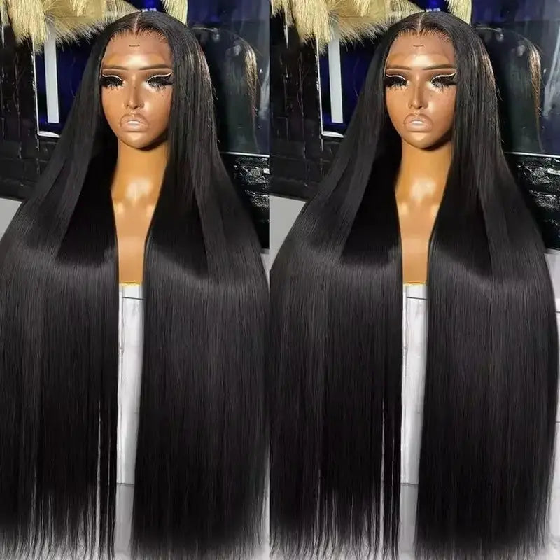 Raw 13X6 Indian Hair Wigs Human Hair Glueless Full HD Lace Front Wigs Natural Bone Straight Remy Hair HD Lace Wig