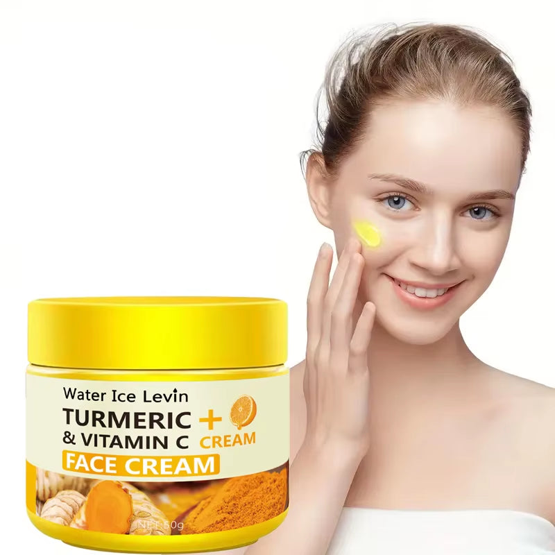 Turmeric Vitamin C Anti-Aging Cream Moisturizing Anti-Wrinkle Collagen Hyaluronic Acid Cream Skin Care Cosmetics 50G