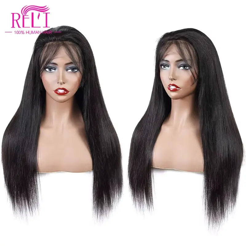 Raw 13X6 Indian Hair Wigs Human Hair Glueless Full HD Lace Front Wigs Natural Bone Straight Remy Hair HD Lace Wig